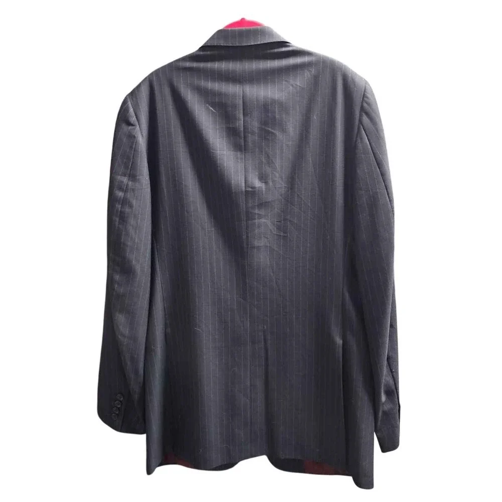 Men's‎ Pinstripe Two-Button Suit Jacket Sport Coat Blazer